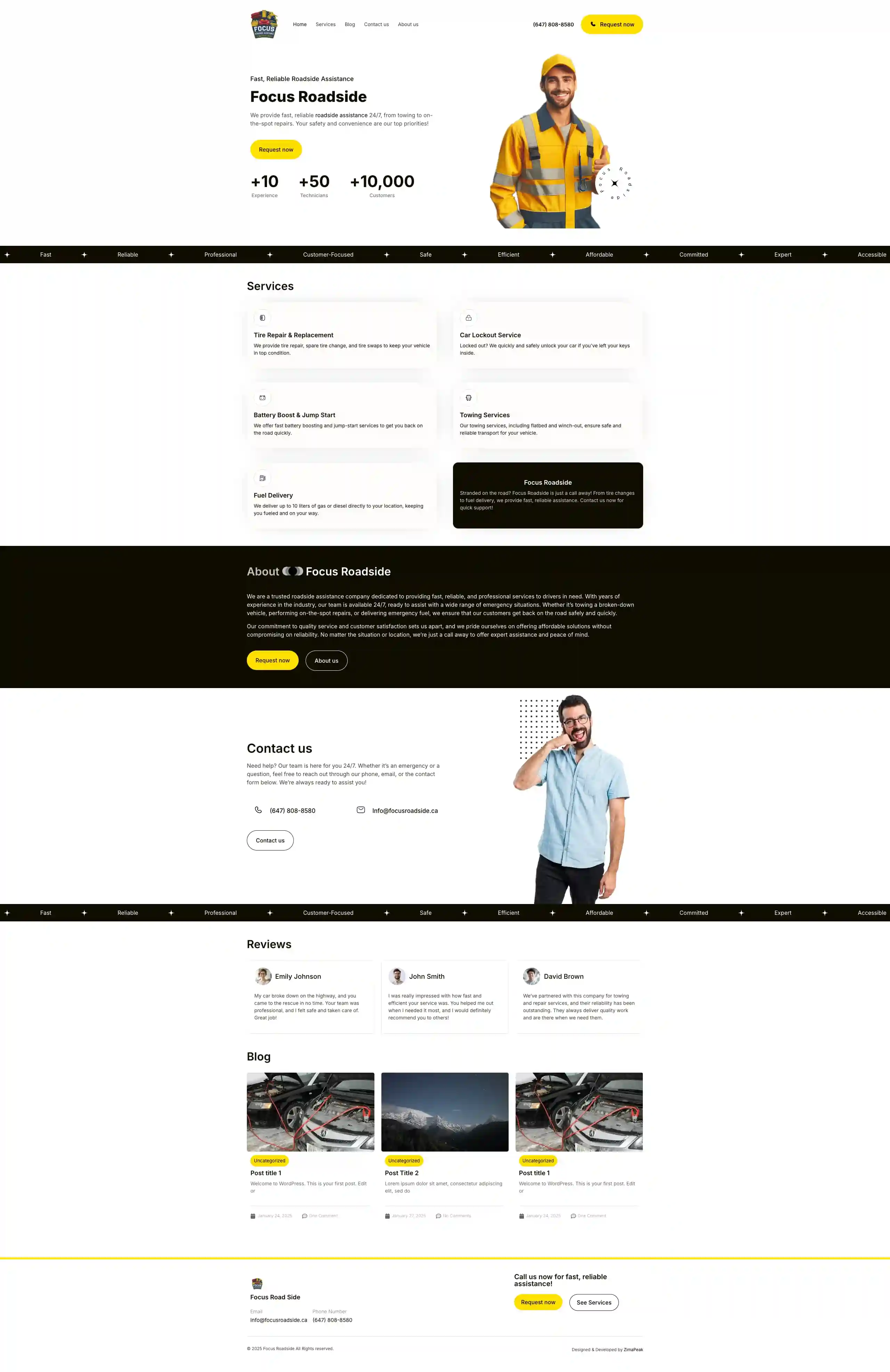 Website built for focusroadside.ca